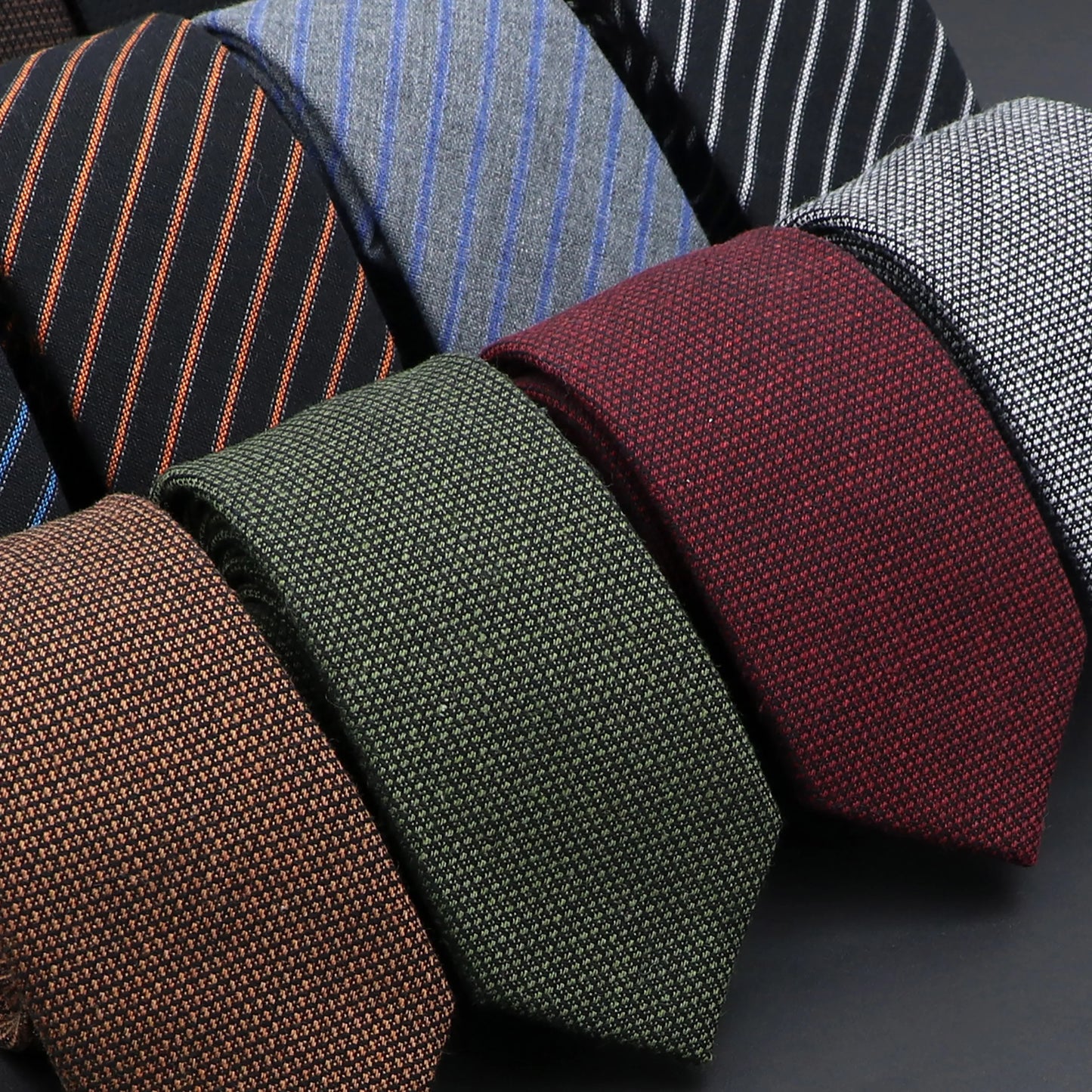 High Quality Solid Cotton Men Necktie