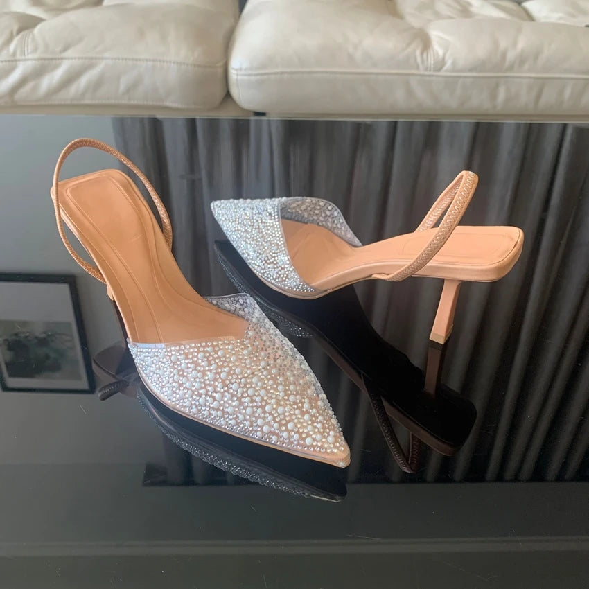 Pampu za Slingback za Kisigino cha Juu