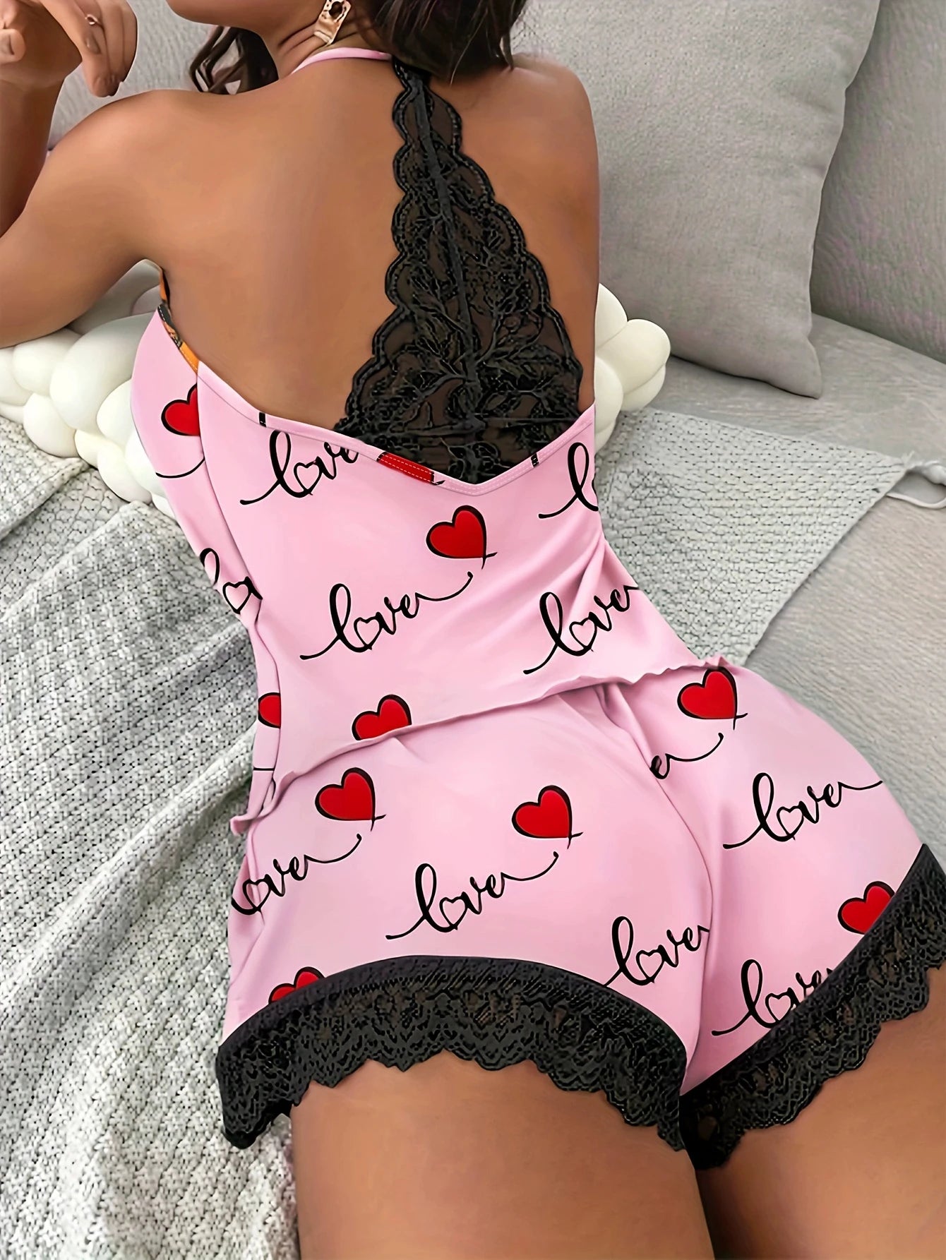 Pajamas ya Lace ya Crochet