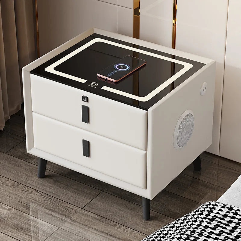 Smart Bedside 2 Drawers Nightstand