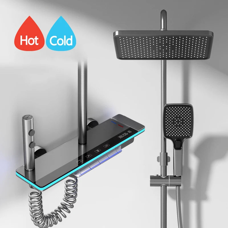 Smart Digital Display Shower Faucet Set
