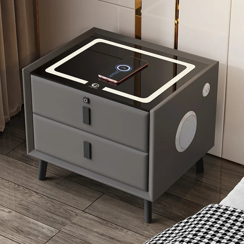 Smart Bedside 2 Drawers Nightstand