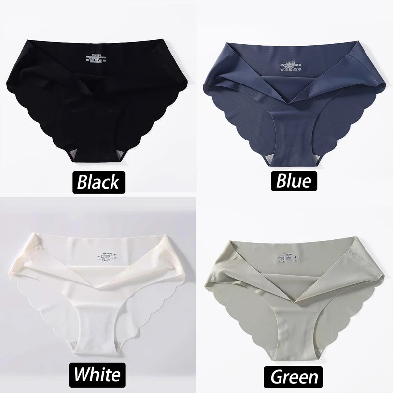4PC/Set Seamless Silk Panties For