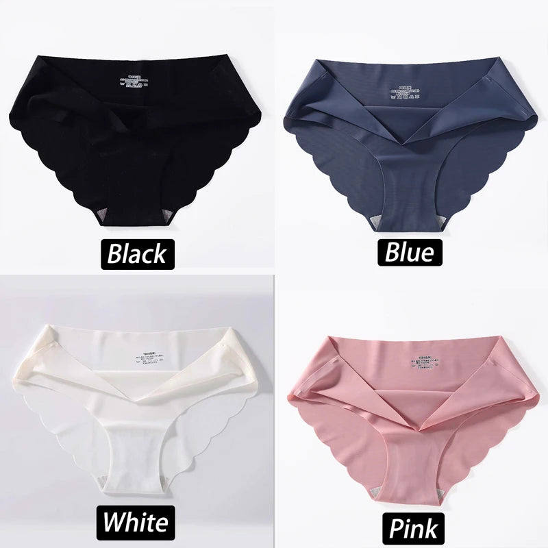 4PC/Set Seamless Silk Panties For