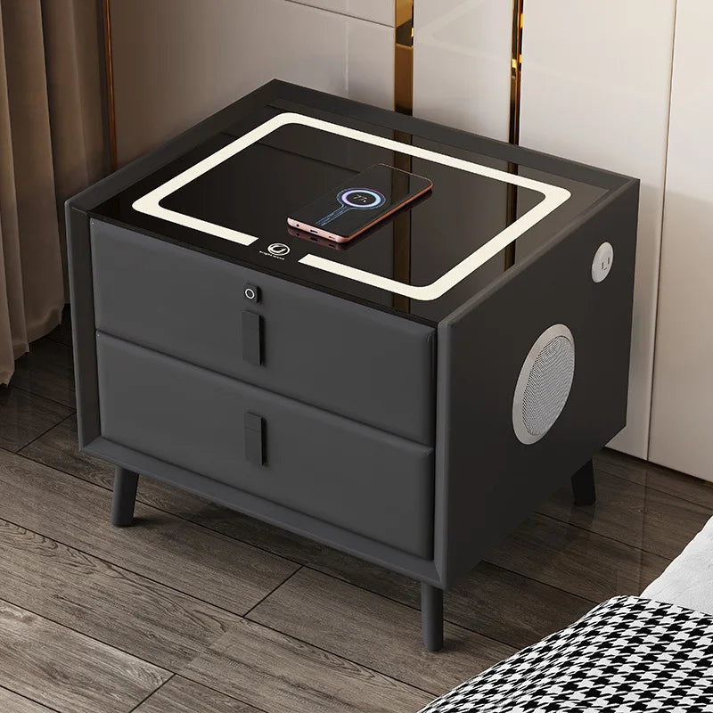 Smart Bedside 2 Drawers Nightstand