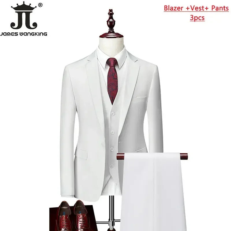 ( Jacket+Vest+Pants ) Formal Business Suit