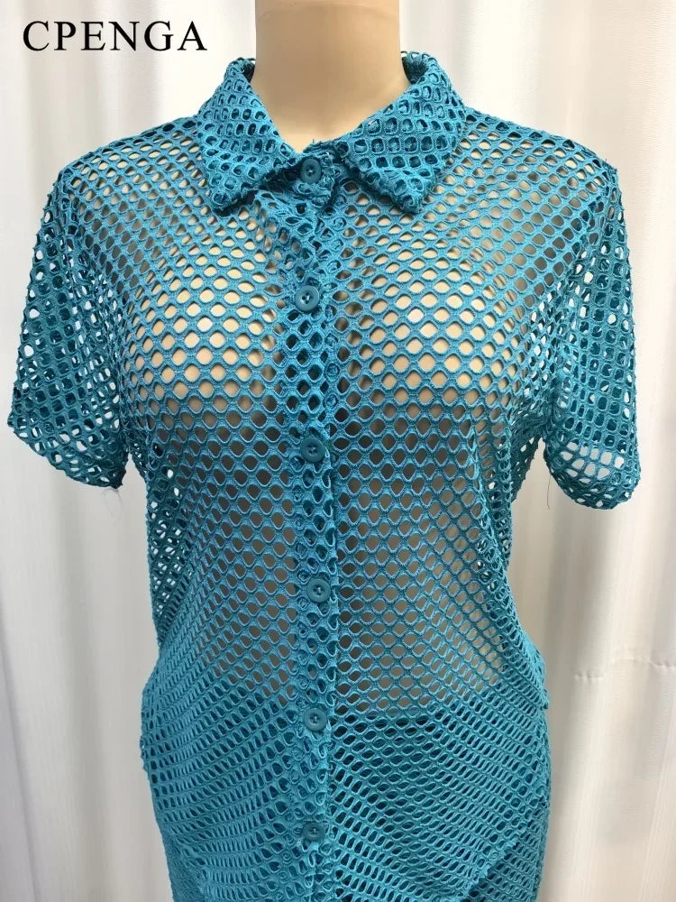 2 Piece African Mesh Outfit