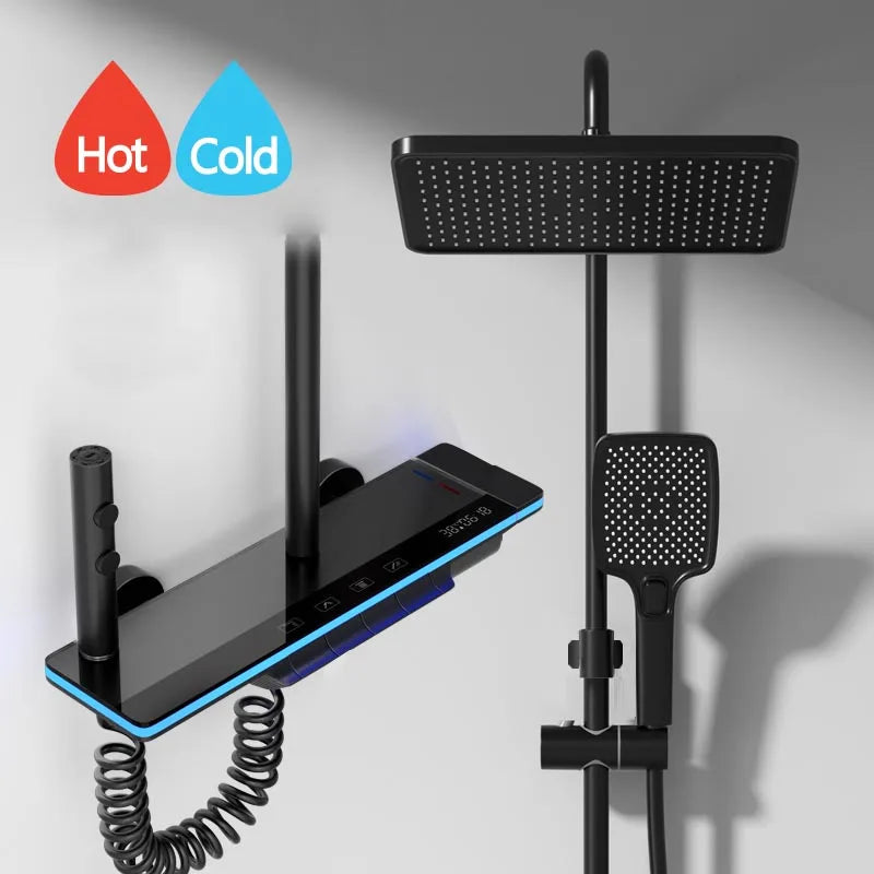 Smart Digital Display Shower Faucet Set