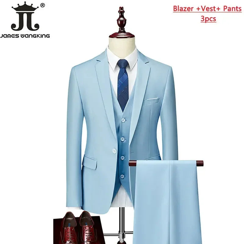 ( Jacket+Vest+Pants ) Formal Business Suit