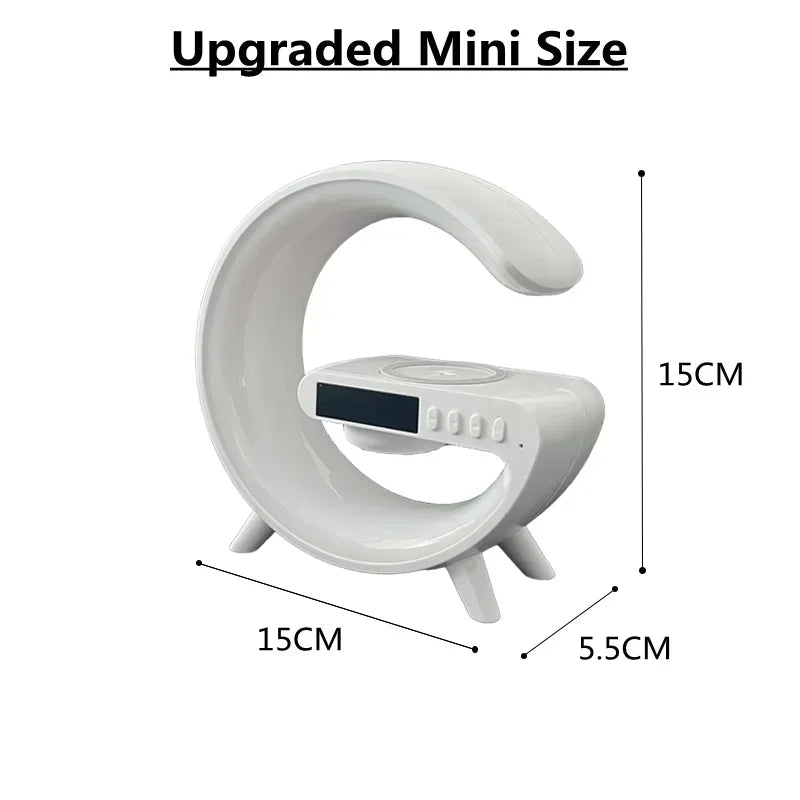 Night Light Lamp / Alarm Clock / Bluetooth Speaker / Wireless Charger Station