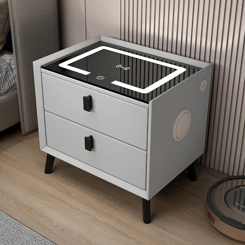 Smart Bedside 2 Drawers Nightstand