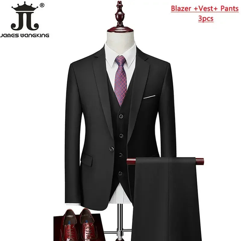 ( Jacket+Vest+Pants ) Formal Business Suit