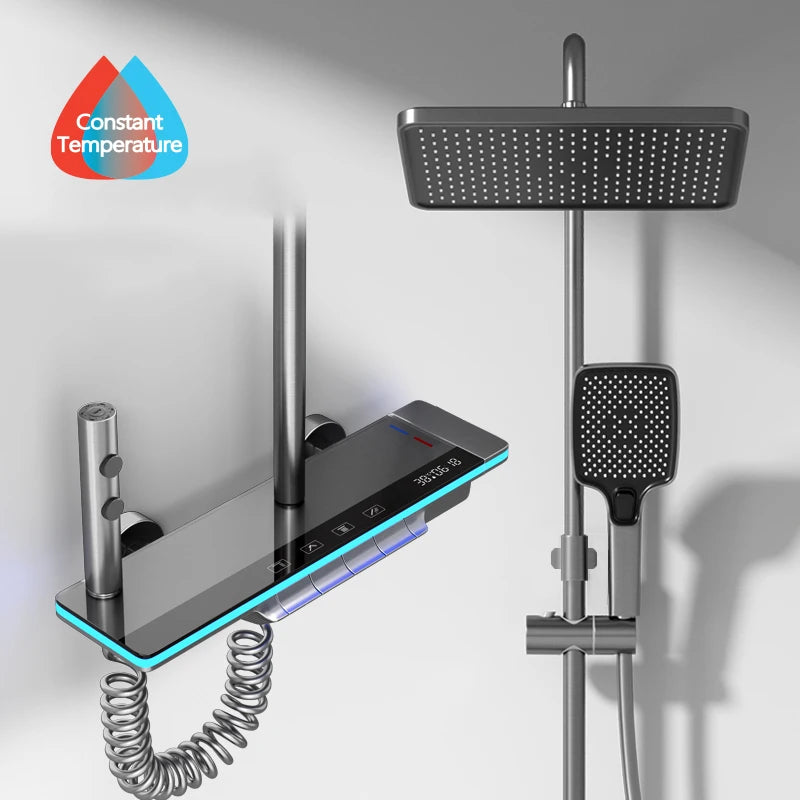 Smart Digital Display Shower Faucet Set