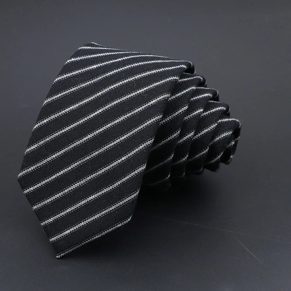High Quality Solid Cotton Men Necktie