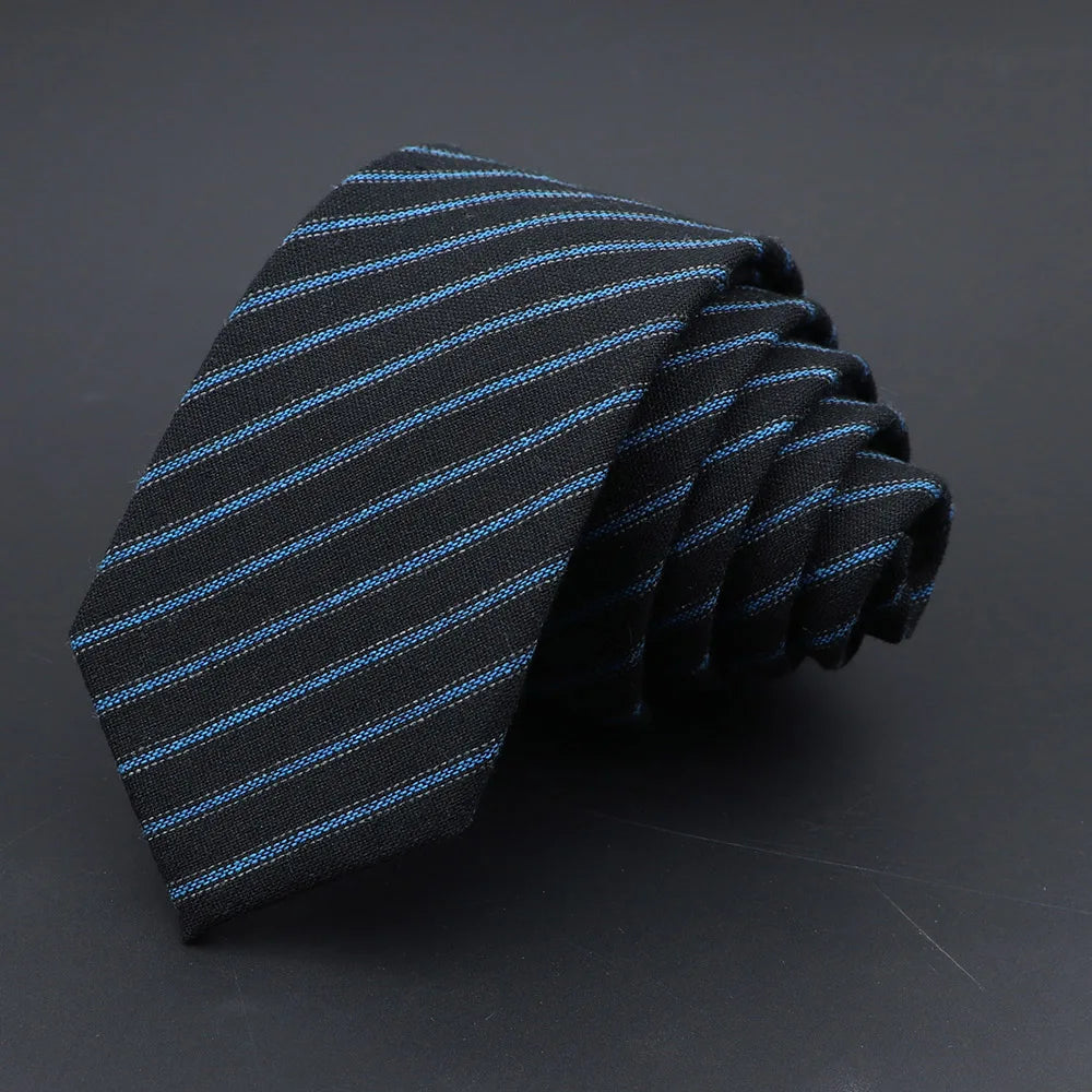 High Quality Solid Cotton Men Necktie