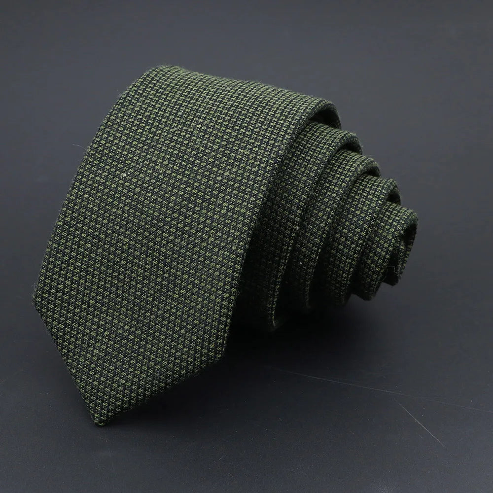 High Quality Solid Cotton Men Necktie