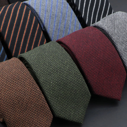 High Quality Solid Cotton Men Necktie