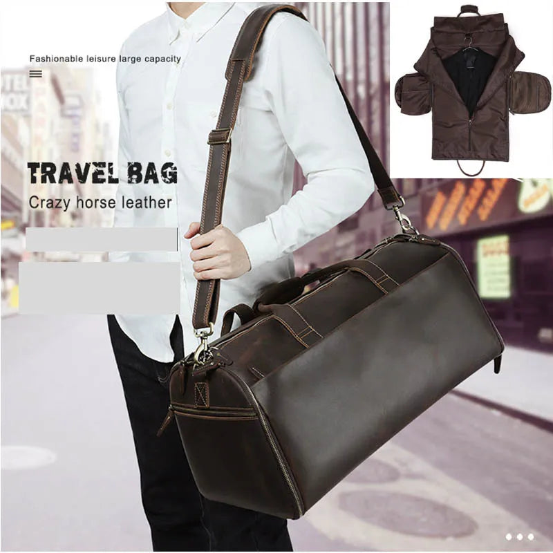 Leather Folding Suit Bag