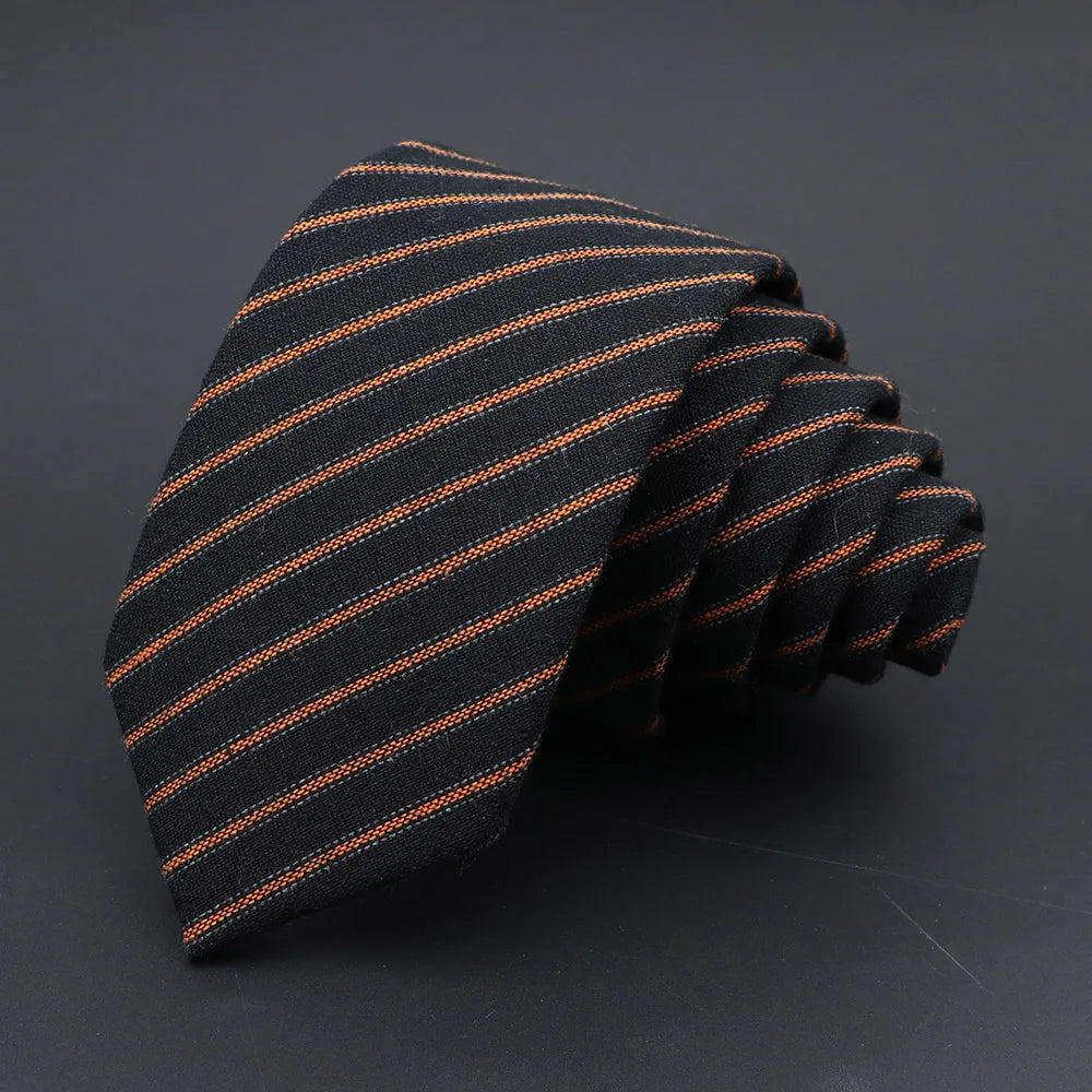 High Quality Solid Cotton Men Necktie