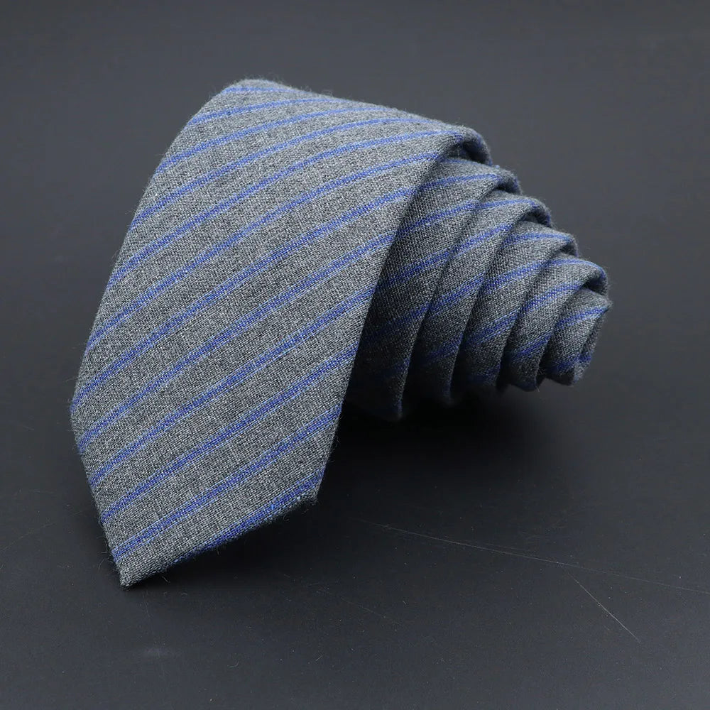 High Quality Solid Cotton Men Necktie
