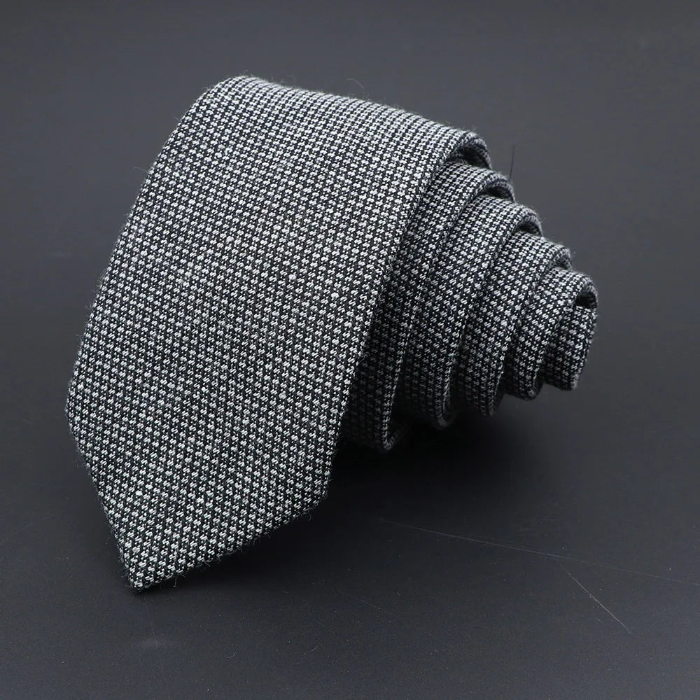 High Quality Solid Cotton Men Necktie