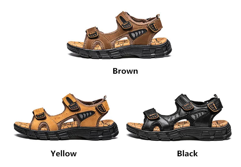 Classic Mens Summer Genuine Leather Sandals