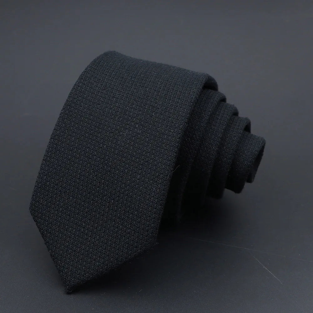 High Quality Solid Cotton Men Necktie