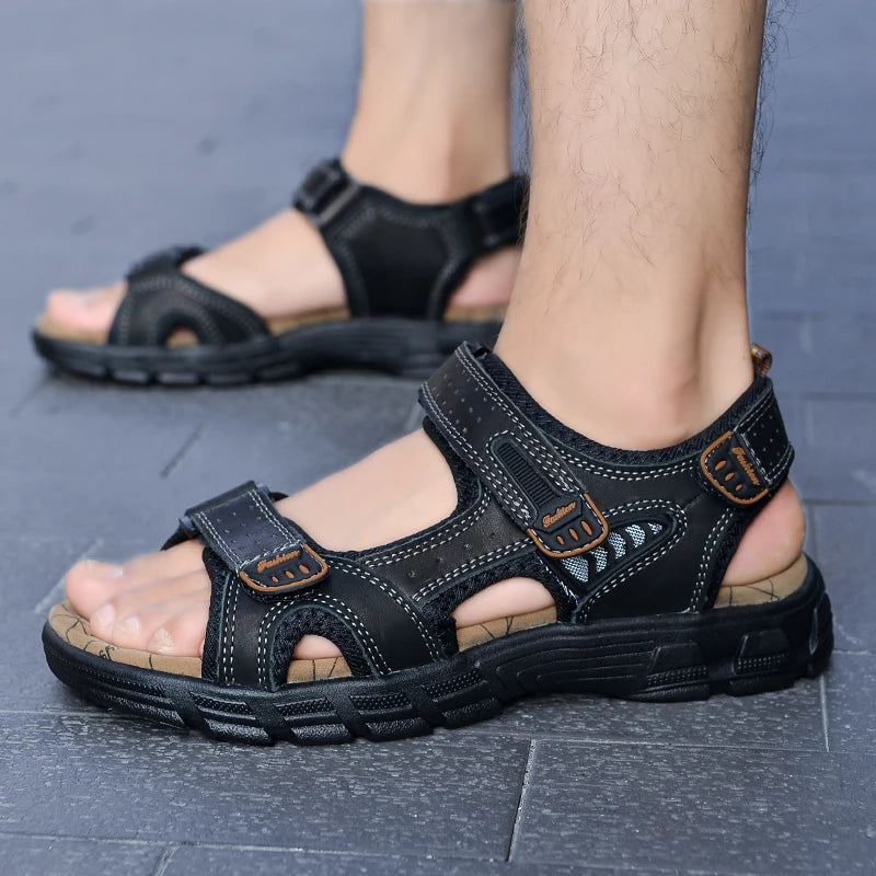 Classic Mens Summer Genuine Leather Sandals