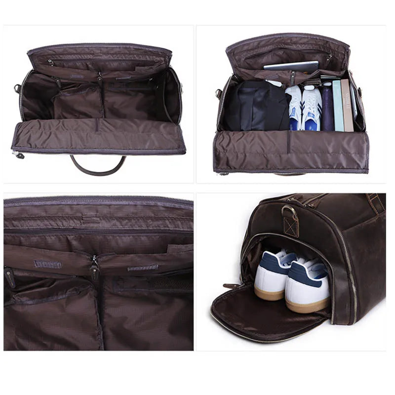 Leather Folding Suit Bag