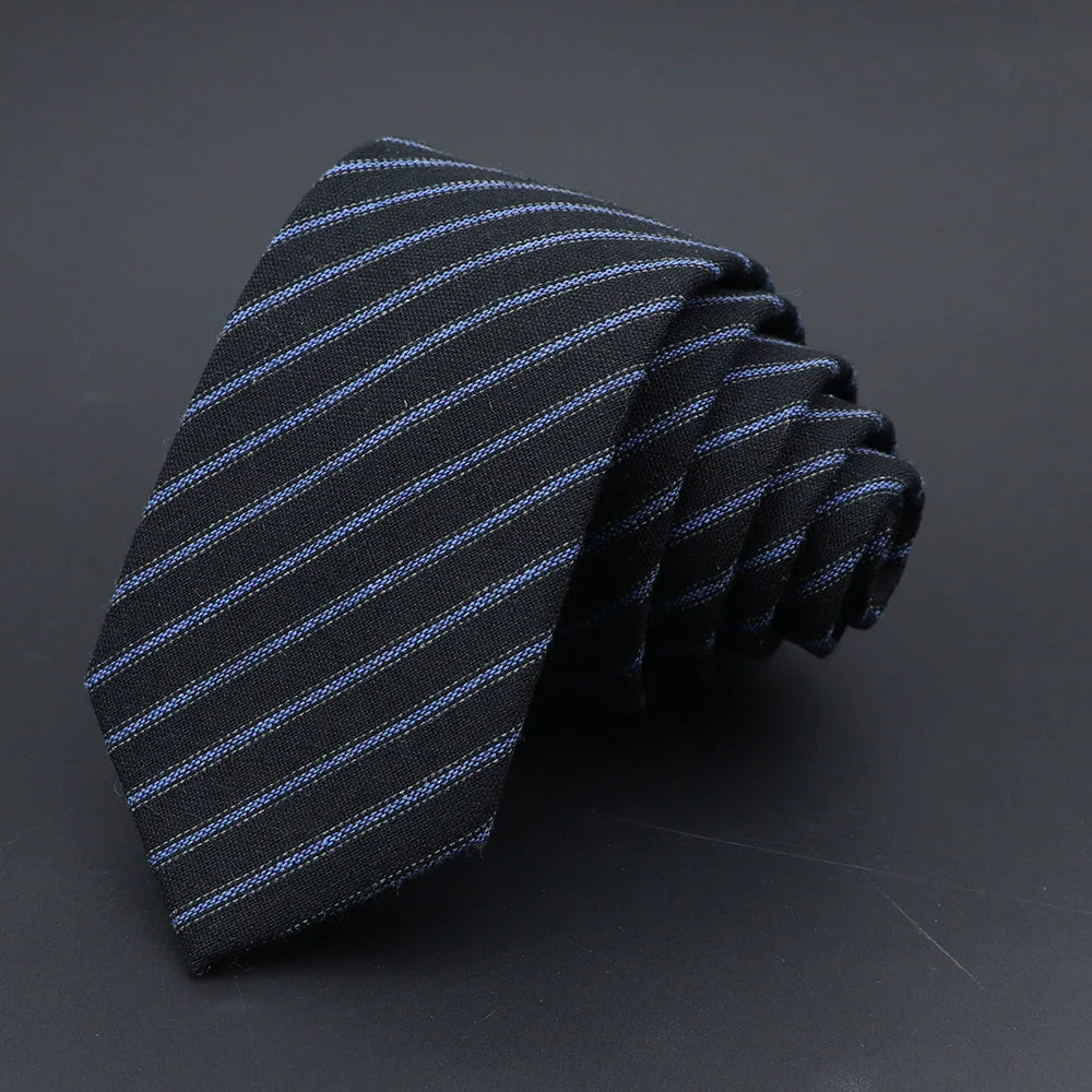 High Quality Solid Cotton Men Necktie