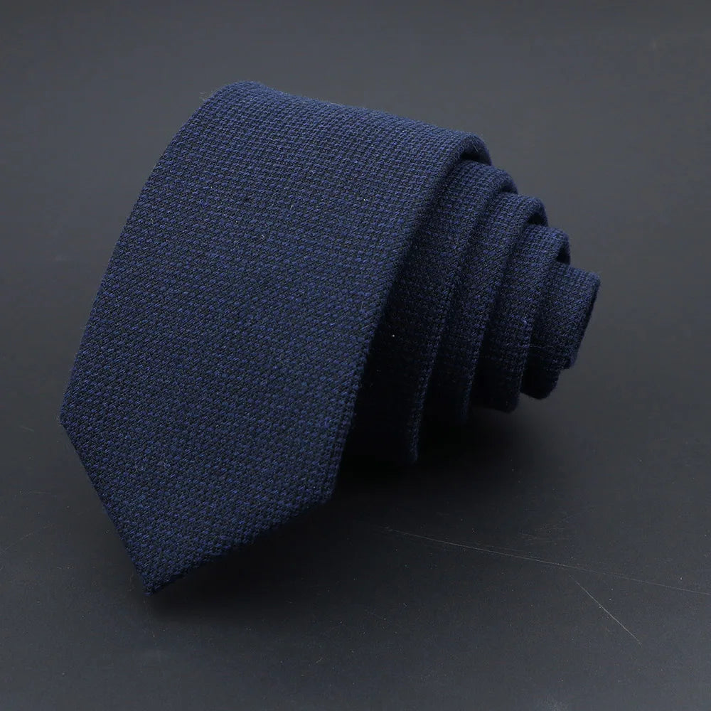 High Quality Solid Cotton Men Necktie