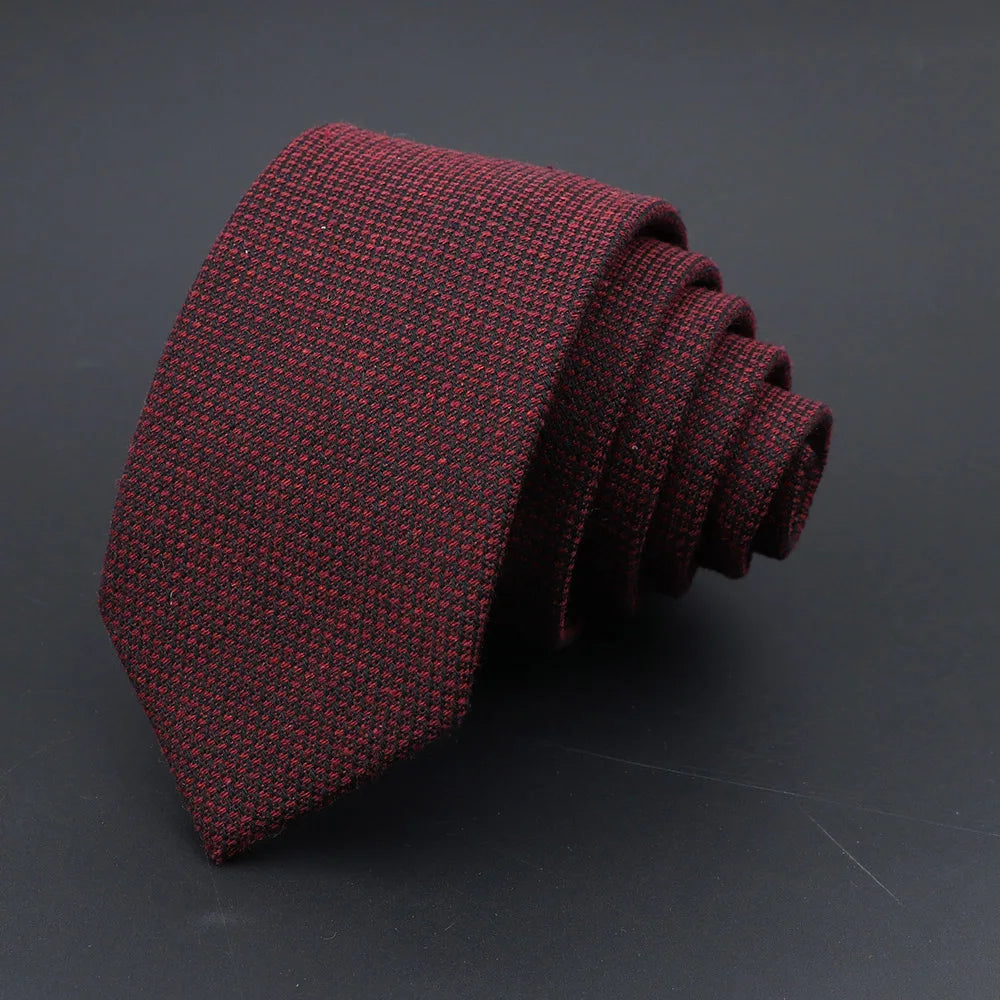 High Quality Solid Cotton Men Necktie
