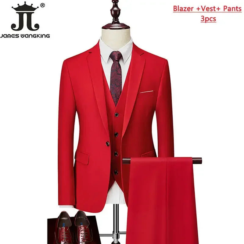 ( Jacket+Vest+Pants ) Formal Business Suit