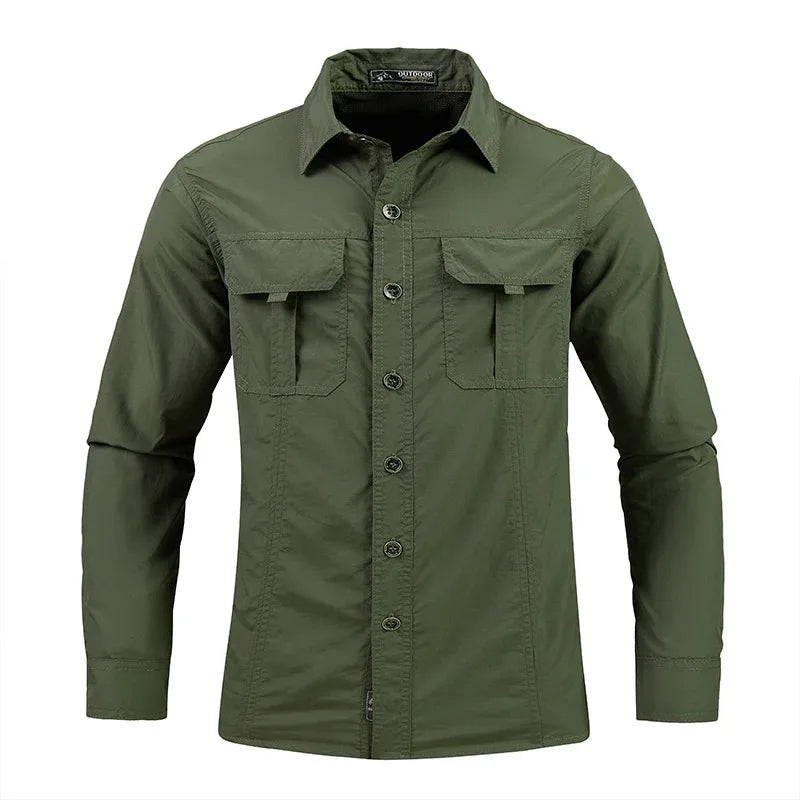 Tactical Long-Sleeved Cargo Shirt
