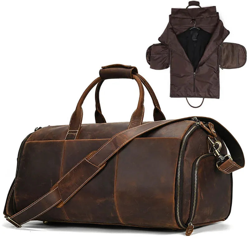 Leather Folding Suit Bag