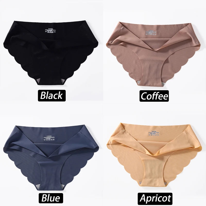 4PC/Set Seamless Silk Panties For