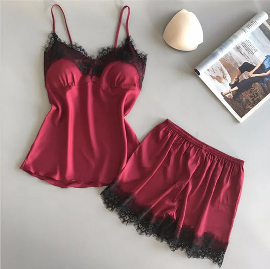Suspender Shorts 2 Piece Pajama