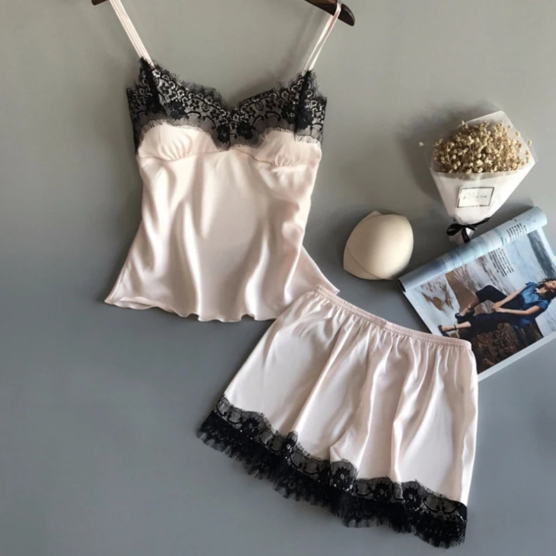 Suspender Shorts 2 Piece Pajama