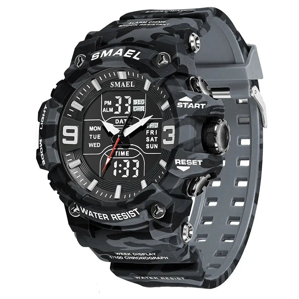 SMAEL 8049MC Camouflage Digital Waterproof Sports Watch