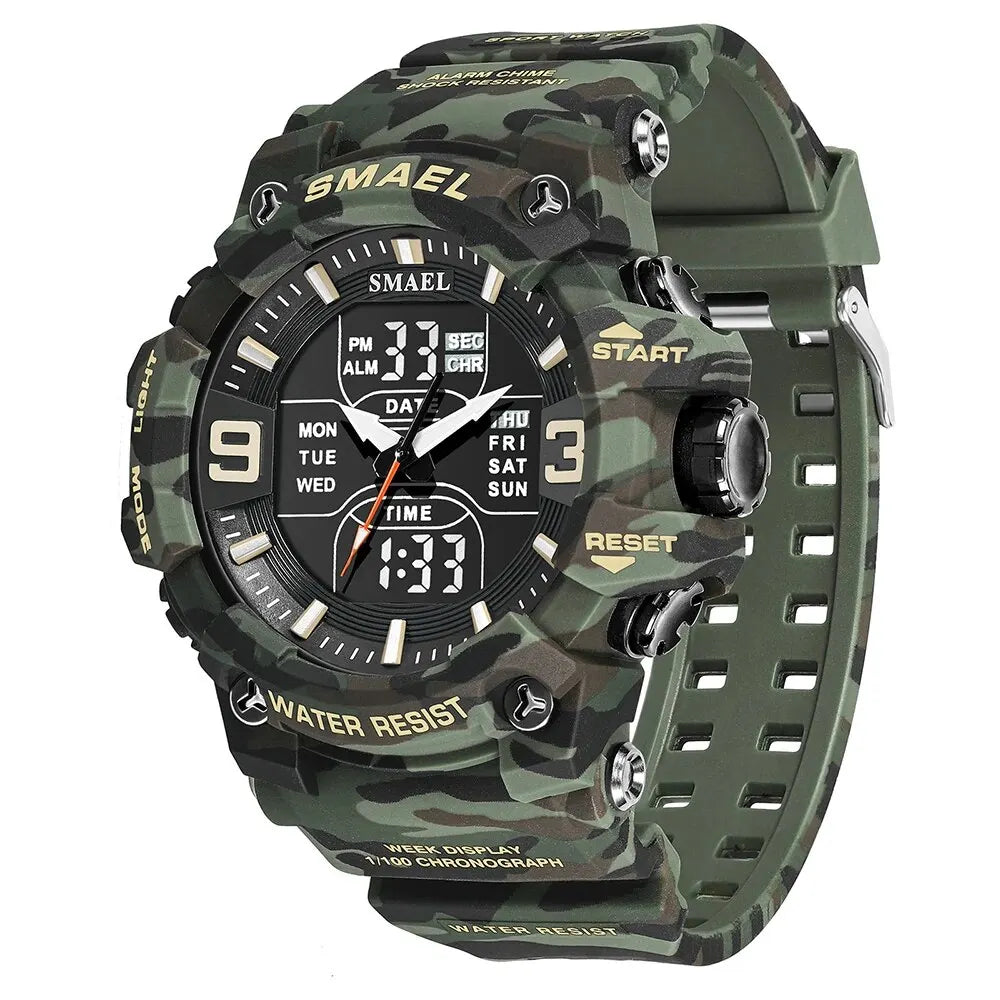 SMAEL 8049MC Camouflage Digital Waterproof Sports Watch