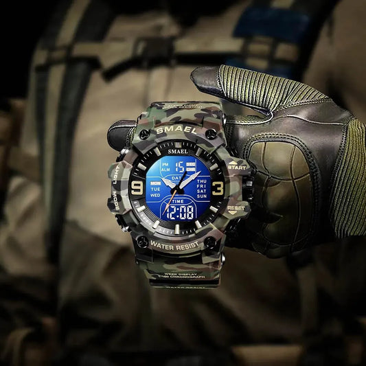 SMAEL 8049MC Camouflage Digital Waterproof Sports Watch