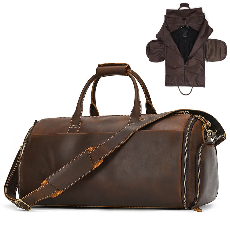 Leather Folding Suit Bag