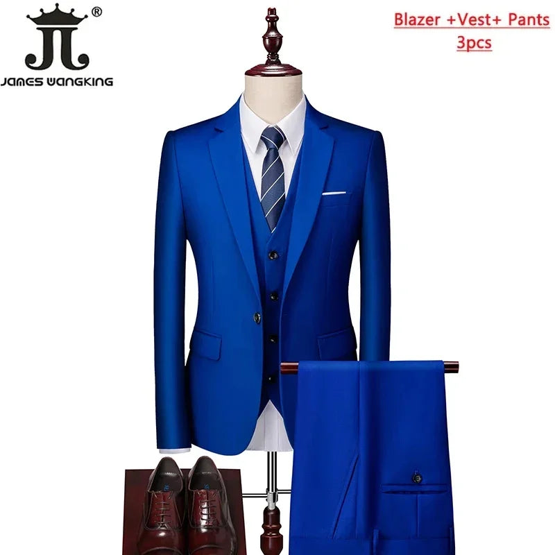 ( Jacket+Vest+Pants ) Formal Business Suit