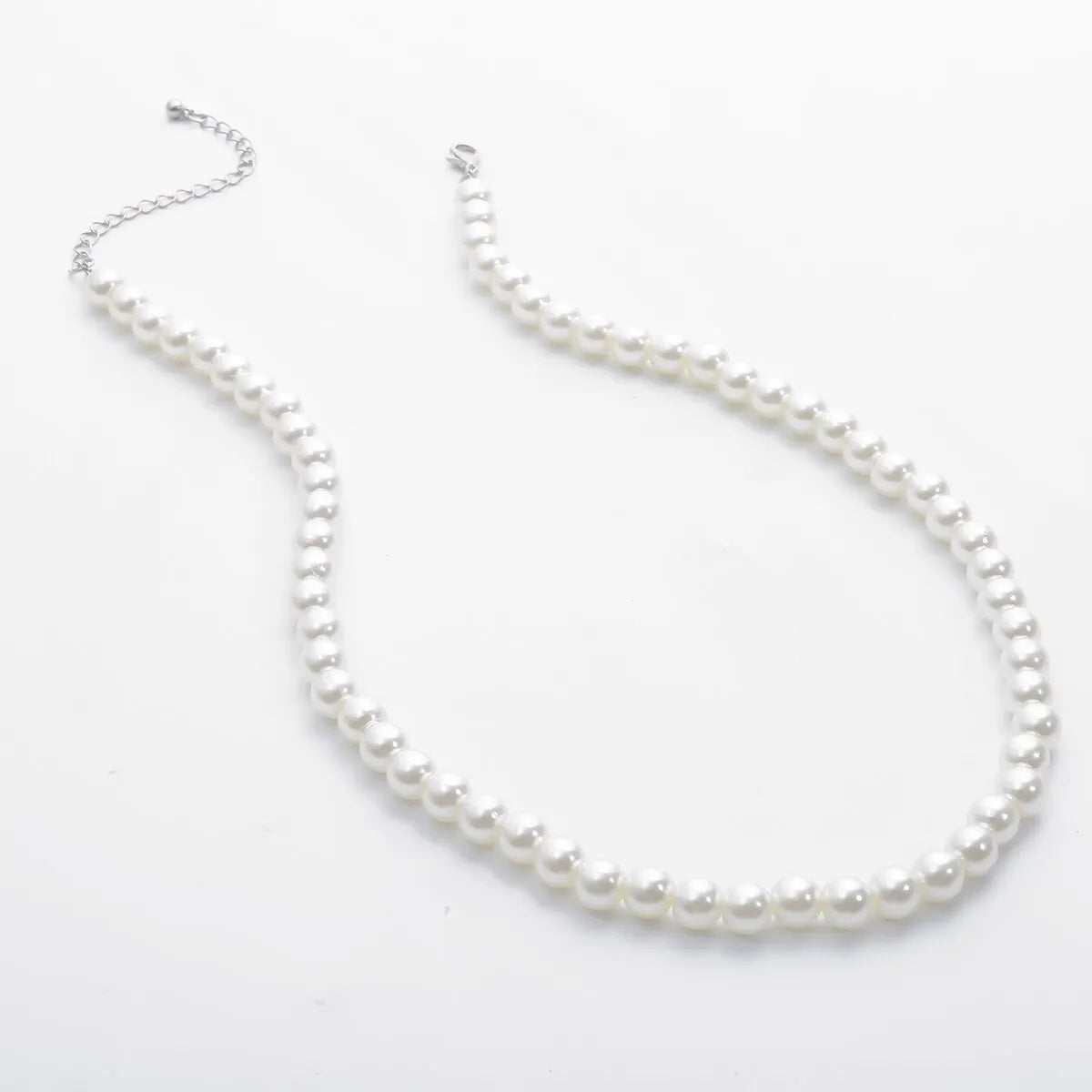 Imitation-Pearl Beaded Short Choker Necklace