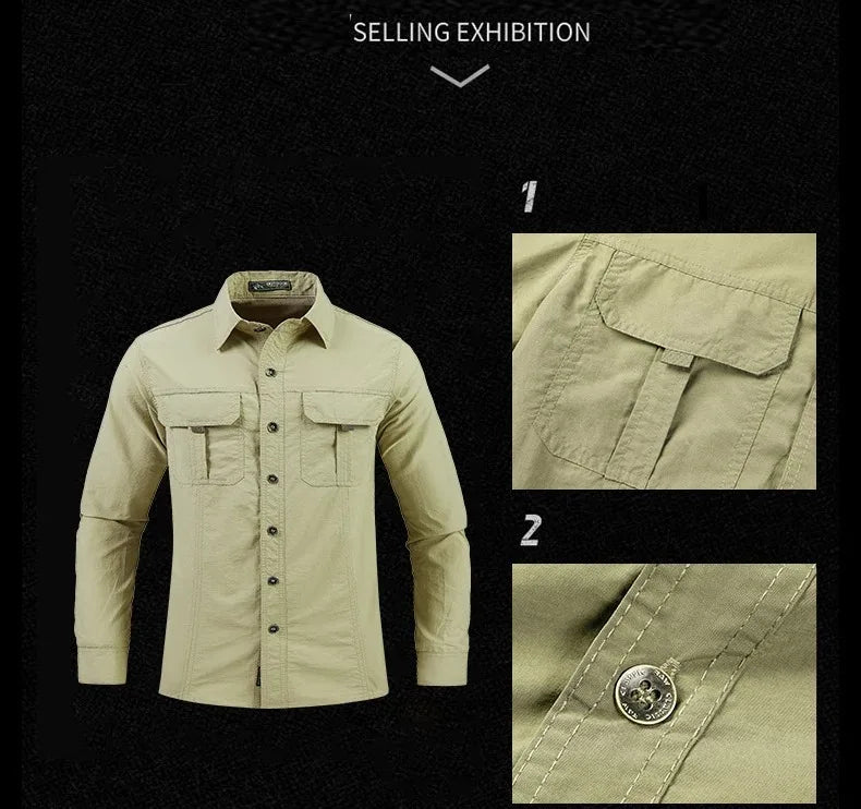 Tactical Long-Sleeved Cargo Shirt