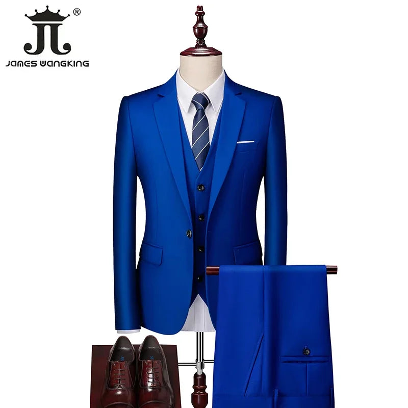 ( Jacket+Vest+Pants ) Formal Business Suit