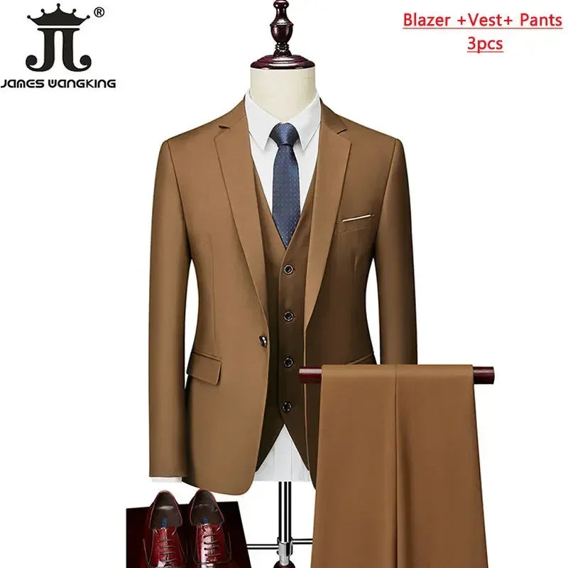 ( Jacket+Vest+Pants ) Formal Business Suit