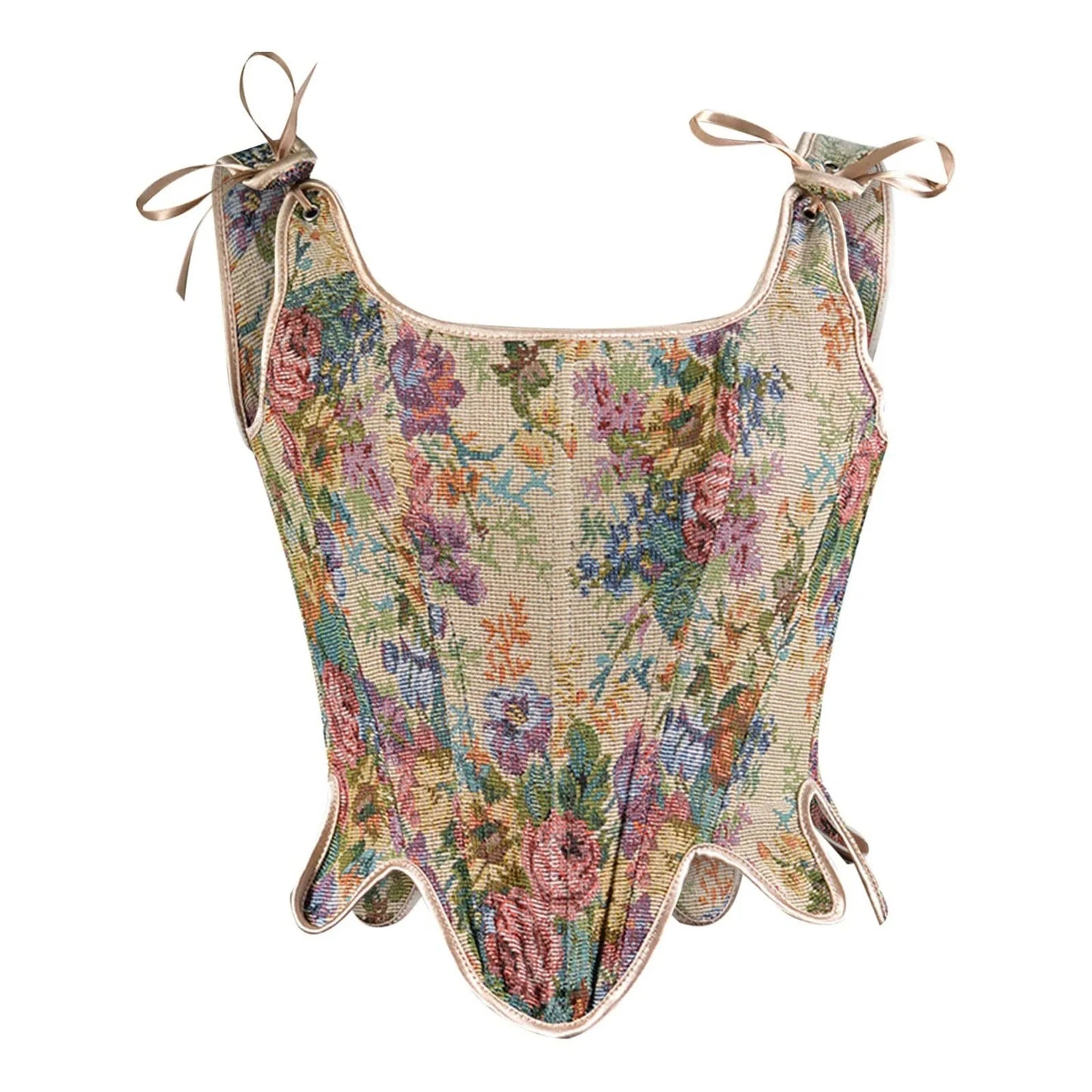 Floral Print Push Up Corset Top