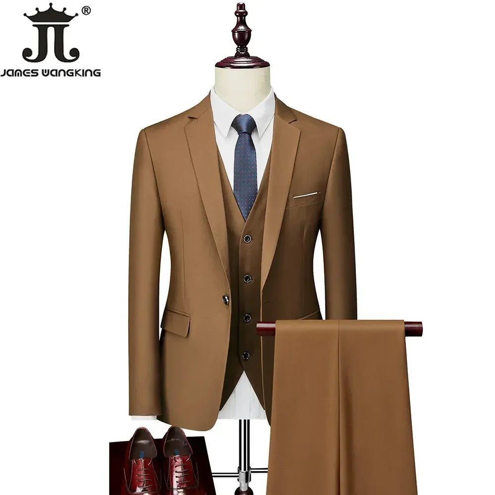 ( Jacket+Vest+Pants ) Formal Business Suit