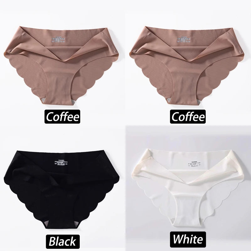 4PC/Set Seamless Silk Panties For